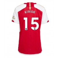 Camisa de Futebol Arsenal Jakub Kiwior #15 Equipamento Principal Mulheres 2023-24 Manga Curta